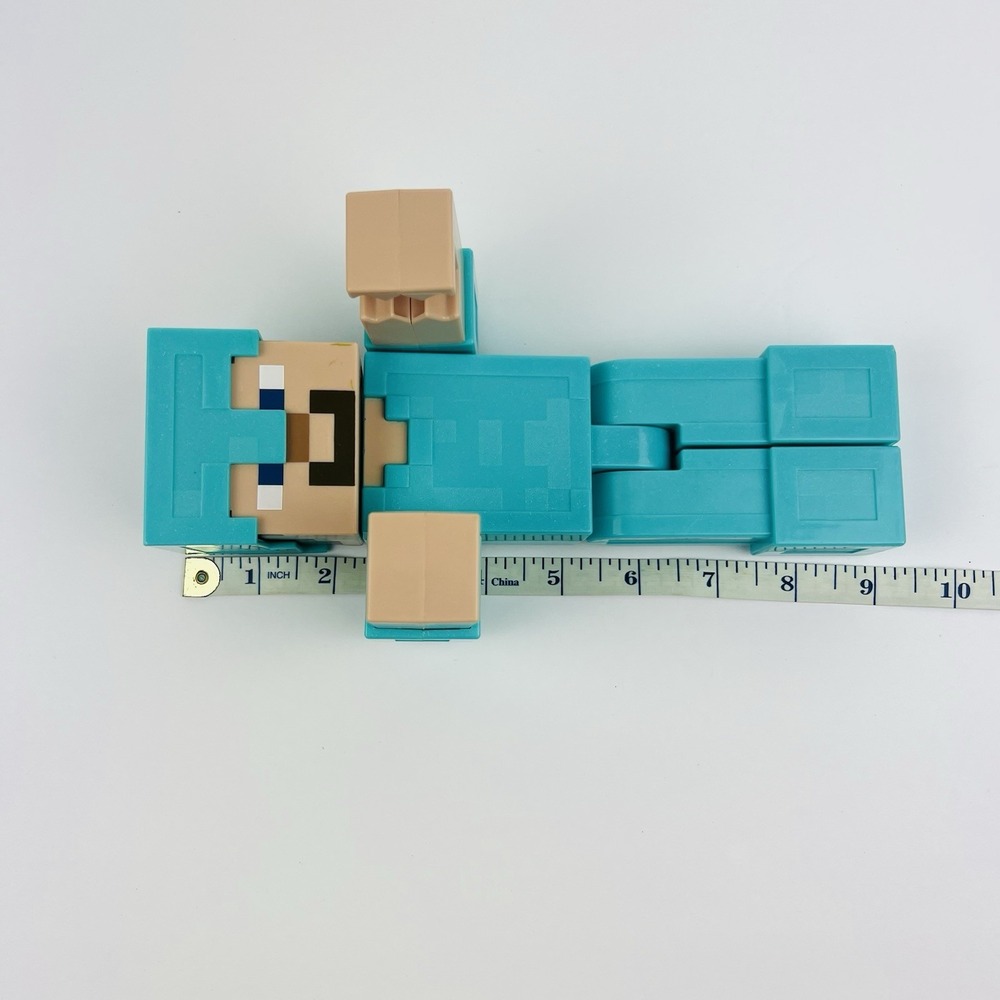 Big Minecraft‎ Steve  8.5 - 9" Action Figure Toy  Mattel Figurine Posable Blue - Picture 7 of 8